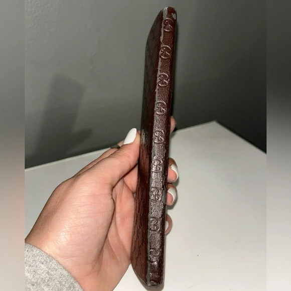 Gucci Guccissima Chocolate Brown Sunglasses Case Cardholder - Picture 12 of 16